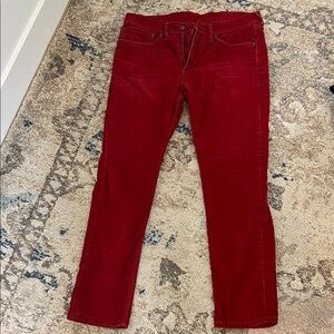 Levi's Bold Red Corduroy Men's Trousers
